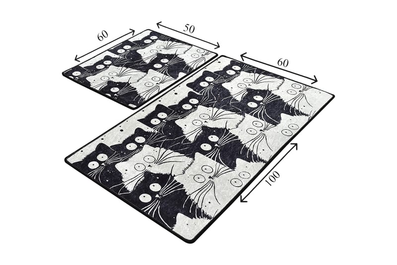 Kylpyhuonematto Baray 2 kpl - Monivärinen - Kodintekstiilit & matot - Kylpyhuonetekstiilit - Kylpyhuoneen matto