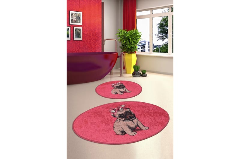 Kylpyhuonematto Baray 2 kpl - Monivärinen - Kodintekstiilit & matot - Kylpyhuonetekstiilit - Kylpyhuoneen matto