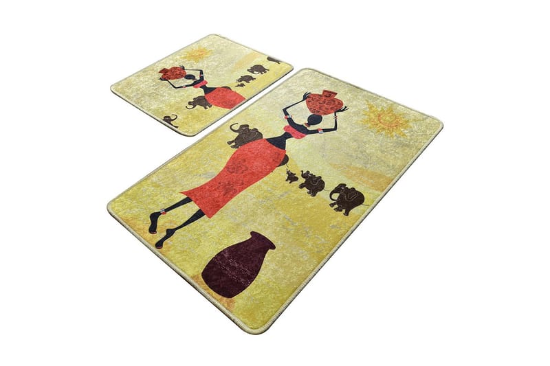 Kylpyhuonematto Baray 2 kpl, Monivärinen