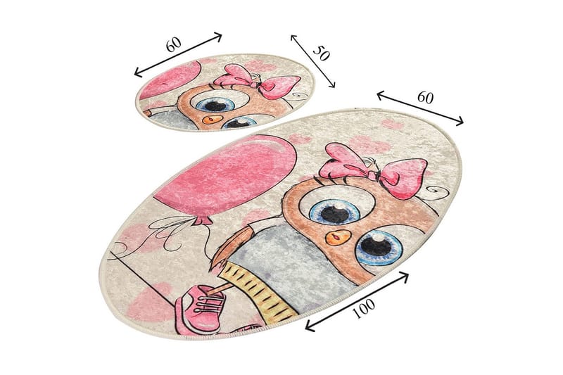 Kylpyhuonematto Baray 2 kpl - Monivärinen - Kodintekstiilit & matot - Kylpyhuonetekstiilit - Kylpyhuoneen matto