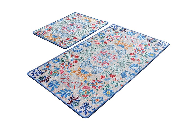 Kylpyhuonematto Baray 2 kpl - Monivärinen - Kodintekstiilit & matot - Kylpyhuonetekstiilit - Kylpyhuoneen matto