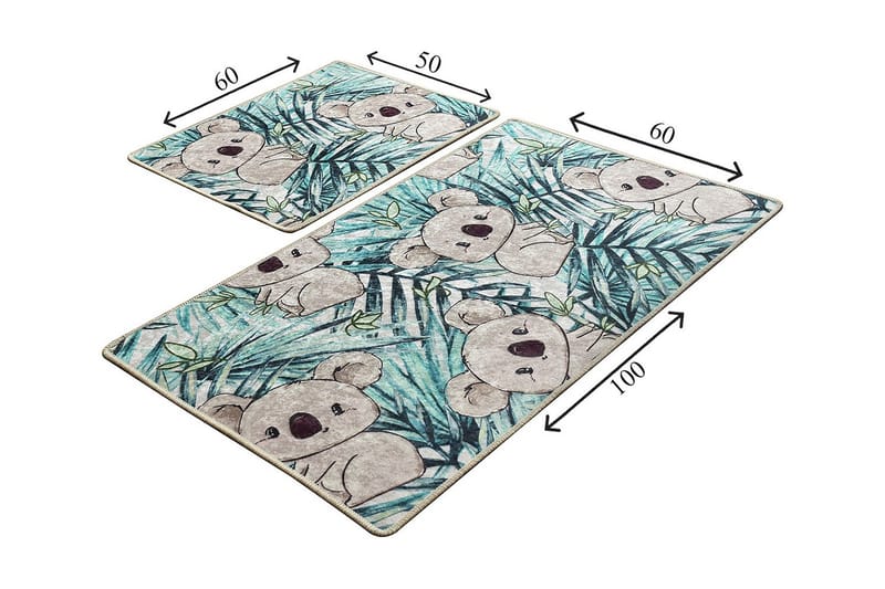 Kylpyhuonematto Baray 2 kpl - Monivärinen - Kodintekstiilit & matot - Kylpyhuonetekstiilit - Kylpyhuoneen matto