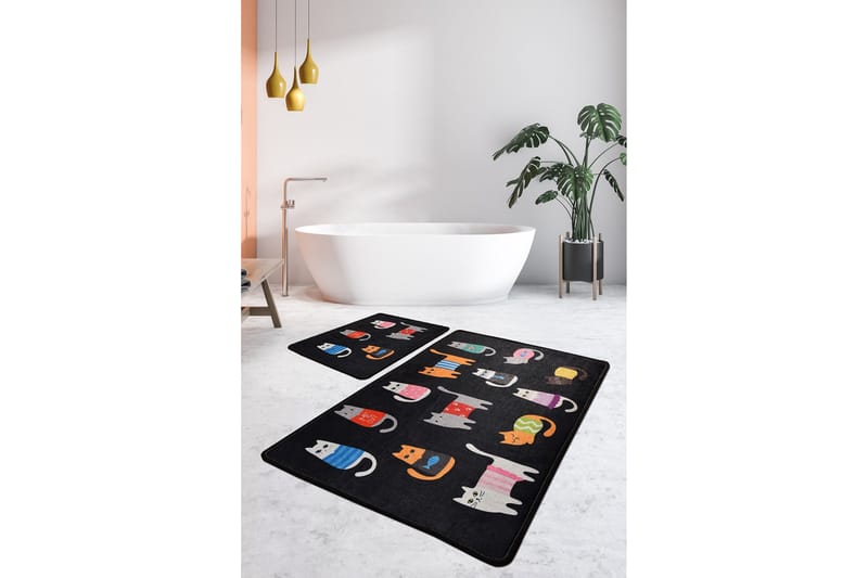 Kylpyhuonematto Baray 2 kpl - Monivärinen - Kodintekstiilit & matot - Kylpyhuonetekstiilit - Kylpyhuoneen matto