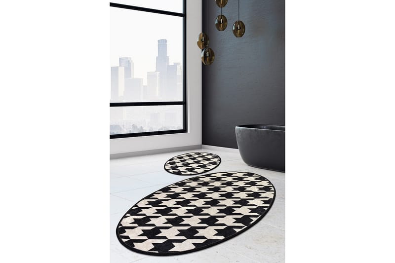 Kylpyhuonematto Baray 2 kpl - Monivärinen - Kodintekstiilit & matot - Kylpyhuonetekstiilit - Kylpyhuoneen matto