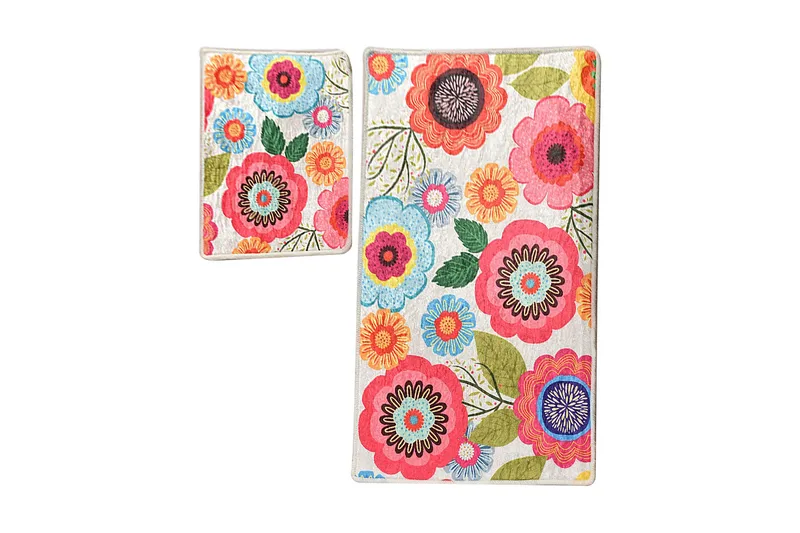 Kylpyhuonematto Baray 2 kpl, Monivärinen