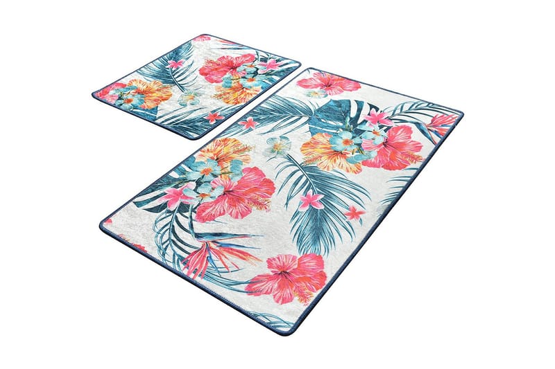 Kylpyhuonematto Baray 2 kpl - Monivärinen - Kodintekstiilit & matot - Kylpyhuonetekstiilit - Kylpyhuoneen matto