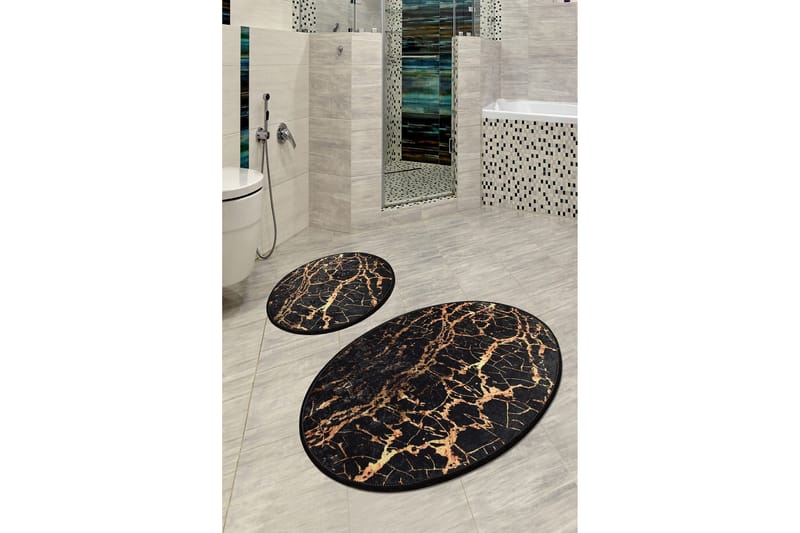 Kylpyhuonematto Baray 2 kpl - Monivärinen - Kodintekstiilit & matot - Kylpyhuonetekstiilit - Kylpyhuoneen matto