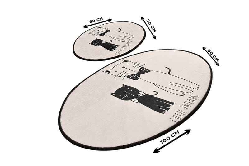 Kylpyhuonematto Baray 2 kpl - Monivärinen - Kodintekstiilit & matot - Kylpyhuonetekstiilit - Kylpyhuoneen matto