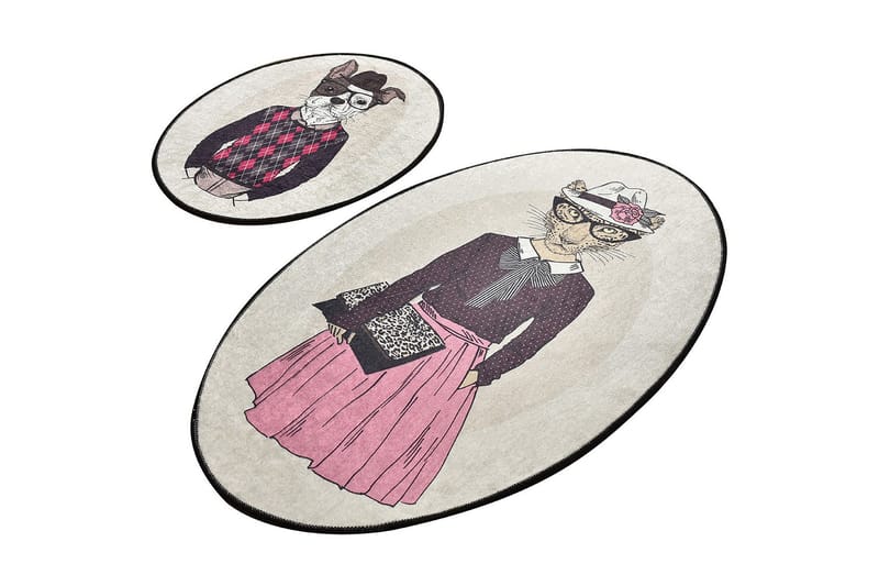 Kylpyhuonematto Baray 2 kpl, Monivärinen