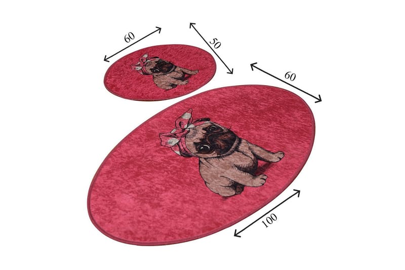 Kylpyhuonematto Baray 2 kpl - Monivärinen - Kodintekstiilit & matot - Kylpyhuonetekstiilit - Kylpyhuoneen matto