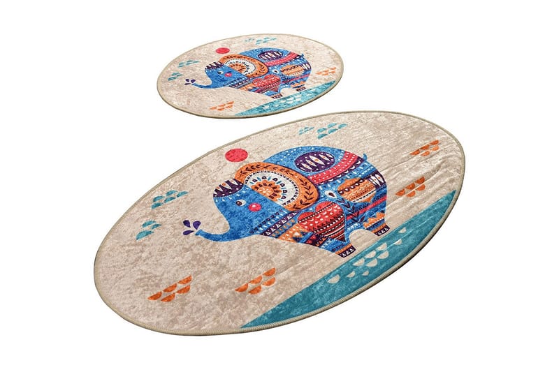 Kylpyhuonematto Baray 2 kpl, Monivärinen