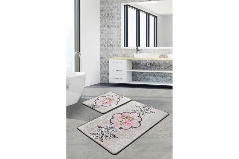 Kylpyhuonematto Baray 2 kpl - Monivärinen - Kodintekstiilit & matot - Kylpyhuonetekstiilit - Kylpyhuoneen matto