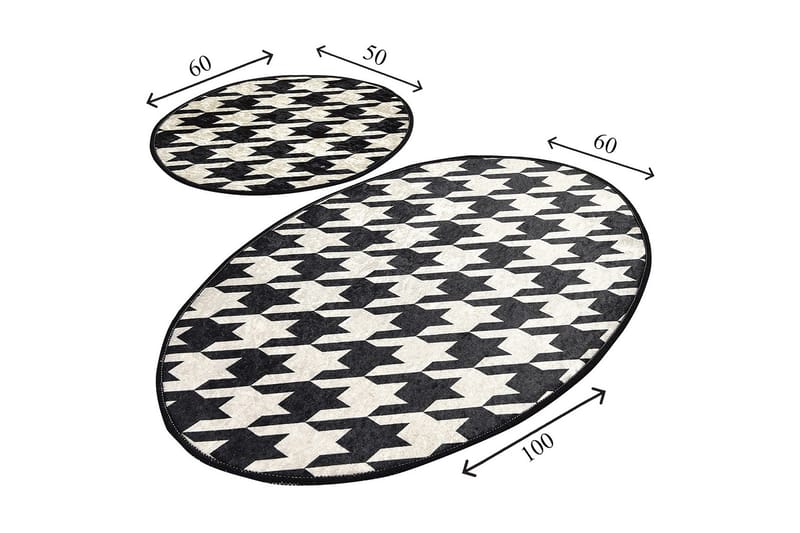 Kylpyhuonematto Baray 2 kpl - Monivärinen - Kodintekstiilit & matot - Kylpyhuonetekstiilit - Kylpyhuoneen matto