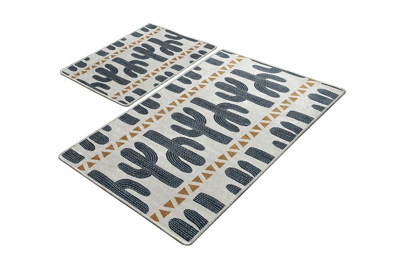 Kylpyhuonematto Baray 2 kpl - Monivärinen - Kodintekstiilit & matot - Kylpyhuonetekstiilit - Kylpyhuoneen matto