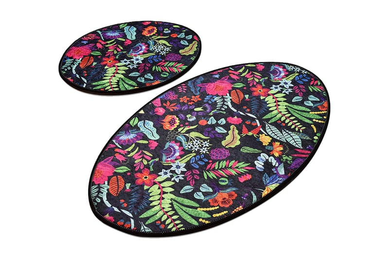 Kylpyhuonematto Baray 2 kpl - Monivärinen - Kodintekstiilit & matot - Kylpyhuonetekstiilit - Kylpyhuoneen matto