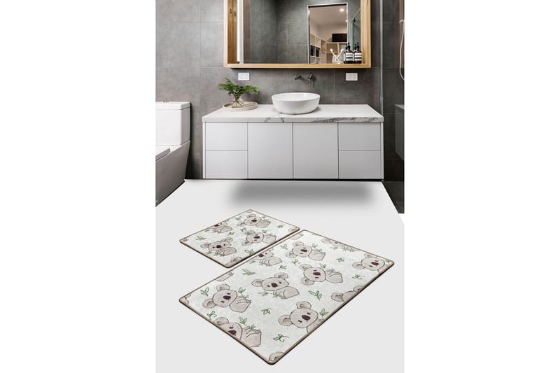 Kylpyhuonematto Baray 2 kpl - Monivärinen - Kodintekstiilit & matot - Kylpyhuonetekstiilit - Kylpyhuoneen matto