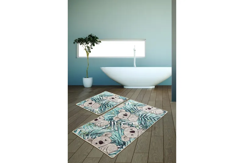 Kylpyhuonematto Baray 2 kpl - Monivärinen - Kodintekstiilit & matot - Kylpyhuonetekstiilit - Kylpyhuoneen matto