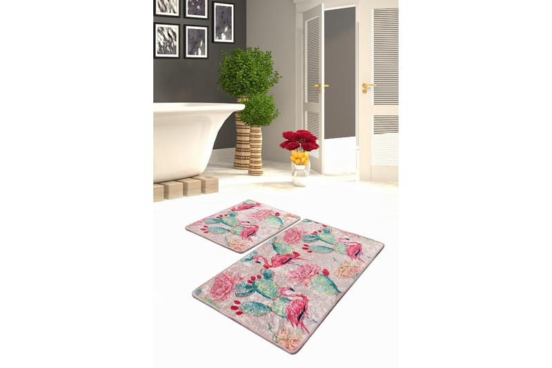 Kylpyhuonematto Baray 2 kpl - Monivärinen - Kodintekstiilit & matot - Kylpyhuonetekstiilit - Kylpyhuoneen matto