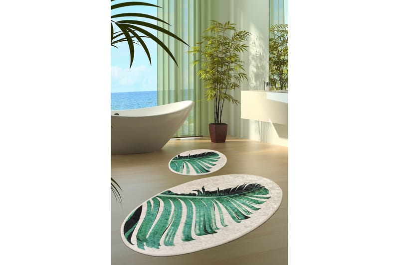 Kylpyhuonematto Baray 2 kpl - Monivärinen - Kodintekstiilit & matot - Kylpyhuonetekstiilit - Kylpyhuoneen matto