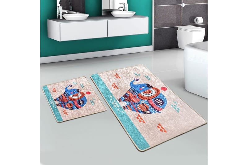 Kylpyhuonematto Baray 2 kpl, Monivärinen