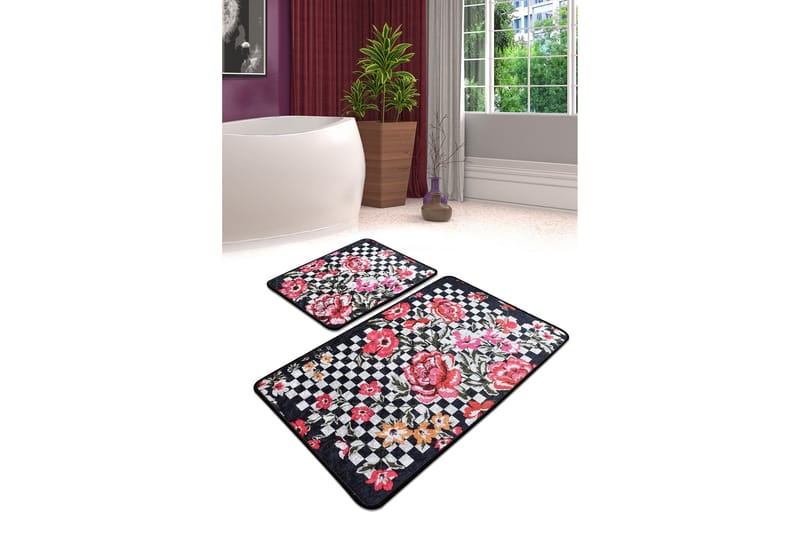 Kylpyhuonematto Baray 2 kpl - Monivärinen - Kodintekstiilit & matot - Kylpyhuonetekstiilit - Kylpyhuoneen matto