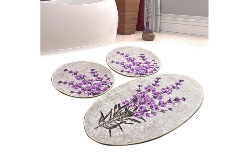 Kylpyhuonematto Baray 3 kpl, Monivärinen