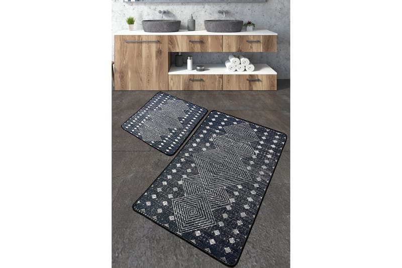 Kylpyhuonematto Jamil 60x100 cm Suorakaide - Monivärinen - Kodintekstiilit & matot - Kylpyhuonetekstiilit - Kylpyhuoneen matto