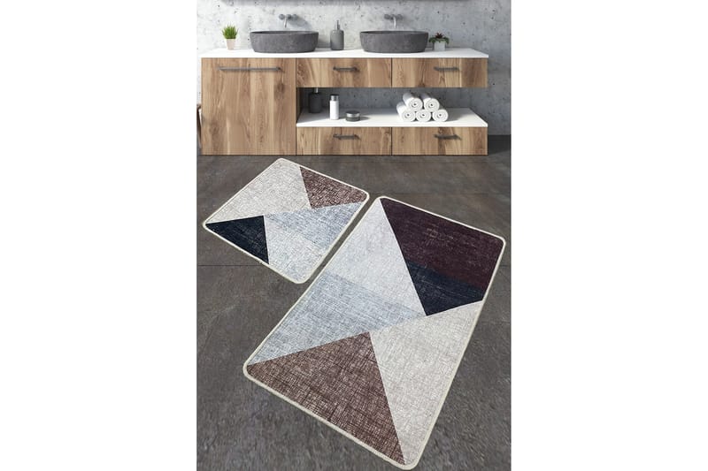 Kylpyhuonematto Jangu 60x100 cm Suorakaide - Beige - Kodintekstiilit & matot - Kylpyhuonetekstiilit - Kylpyhuoneen matto