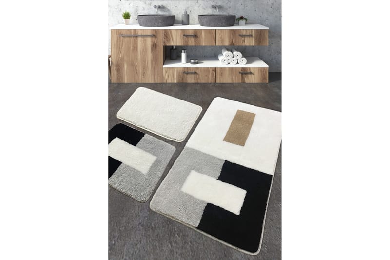 Kylpyhuonematto Jaswant 60x100 cm Suorakaide - Monivärinen - Kodintekstiilit & matot - Kylpyhuonetekstiilit - Kylpyhuoneen matto