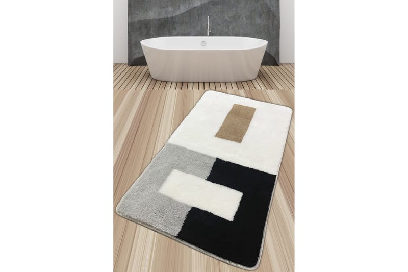 Kylpyhuonematto Jaswant 70x120 cm Suorakaide - Monivärinen - Kodintekstiilit & matot - Kylpyhuonetekstiilit - Kylpyhuoneen matto