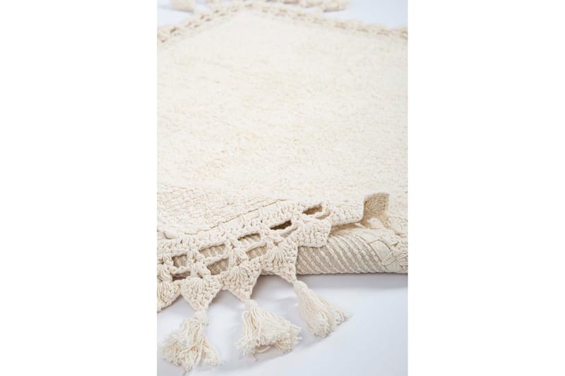 Kylpyhuonematto Naushi 60x90 cm Suorakaide - Kerma - Kodintekstiilit & matot - Kylpyhuonetekstiilit - Kylpyhuoneen matto