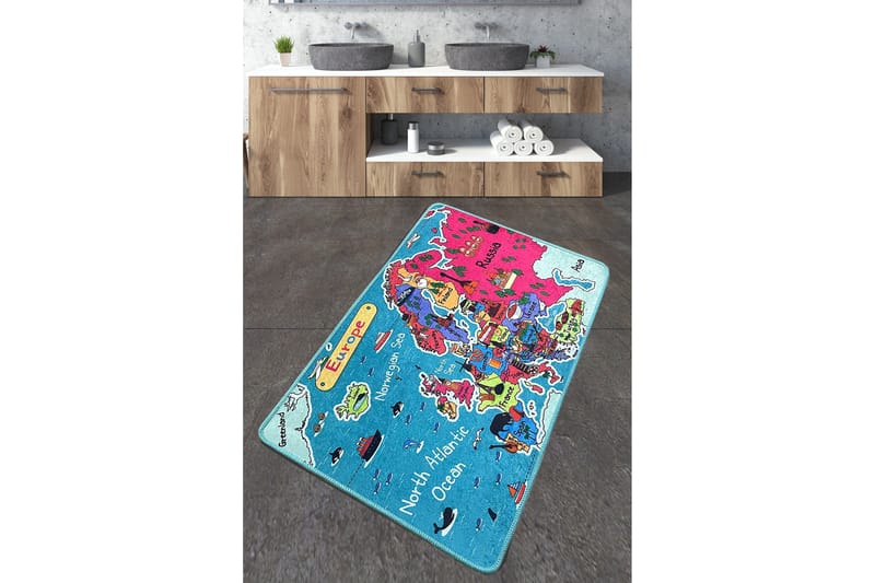 Kylpyhuonematto Navjoot 70x120 cm Suorakaide, Monivärinen