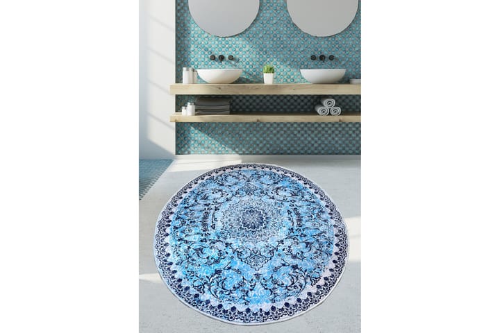 Kylpyhuonematto Navleen 100x100 cm Suorakaide - Monivärinen - Kylpyhuoneen matto