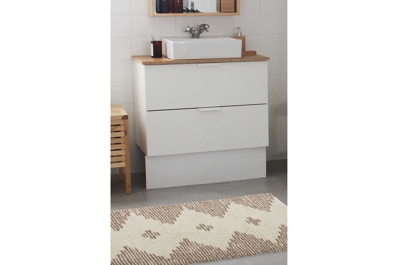 Kylpyhuonematto Neetu 70x110 cm Suorakaide, Ruskea