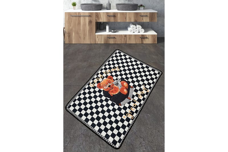 Kylpyhuonematto Nibha 70x120 cm Suorakaide - Monivärinen - Kodintekstiilit & matot - Kylpyhuonetekstiilit - Kylpyhuoneen matto