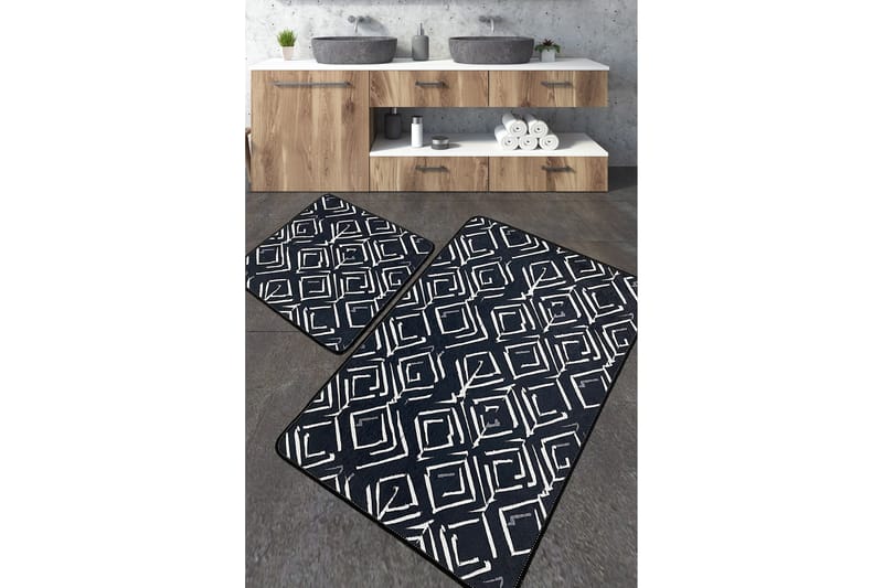 Kylpyhuonematto Nicharon 60x100 cm Suorakaide, Monivärinen