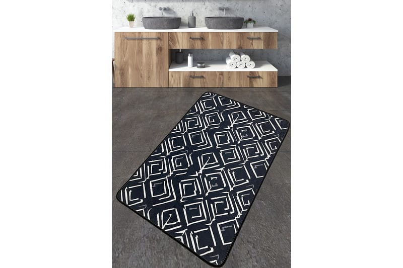Kylpyhuonematto Nicharon 70x120 cm Suorakaide - Monivärinen - Kodintekstiilit & matot - Kylpyhuonetekstiilit - Kylpyhuoneen matto