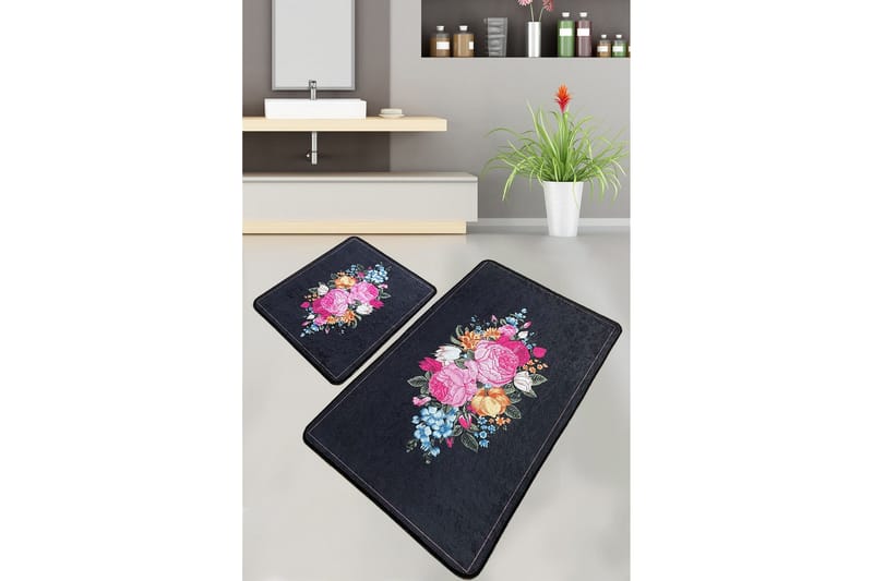 Kylpyhuonematto Nichatar 60x100 cm Suorakaide, Monivärinen