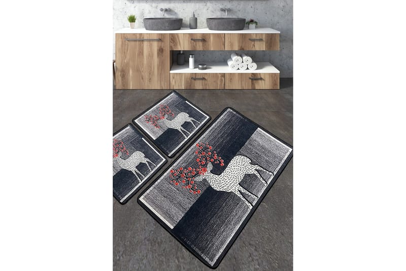 Kylpyhuonematto Nicholson 60x100 cm Suorakaide, Monivärinen