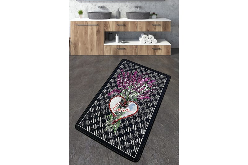 Kylpyhuonematto Nidhi 70x120 cm Suorakaide - Monivärinen - Kodintekstiilit & matot - Kylpyhuonetekstiilit - Kylpyhuoneen matto
