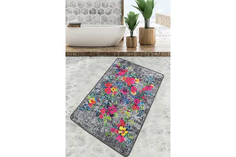 Kylpyhuonematto Nika 70x120 cm Suorakaide, Monivärinen