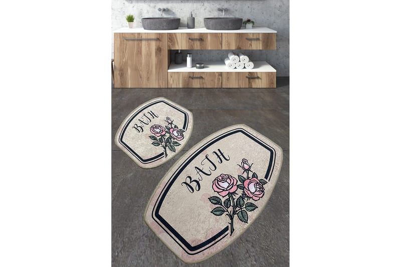 Kylpyhuonematto Nikhad 60x100 cm Suorakaide, Monivärinen