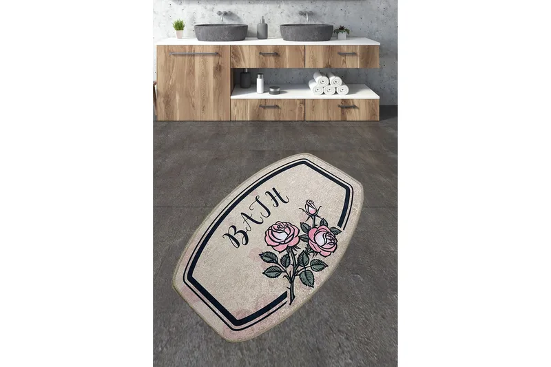 Kylpyhuonematto Nikhad 70x120 cm Suorakaide, Monivärinen