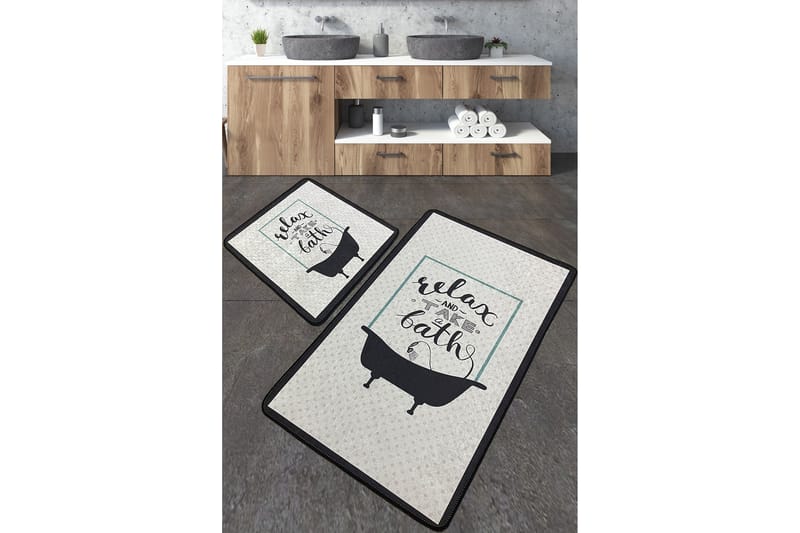 Kylpyhuonematto Nikhat 60x100 cm Suorakaide - Monivärinen - Kodintekstiilit & matot - Kylpyhuonetekstiilit - Kylpyhuoneen matto