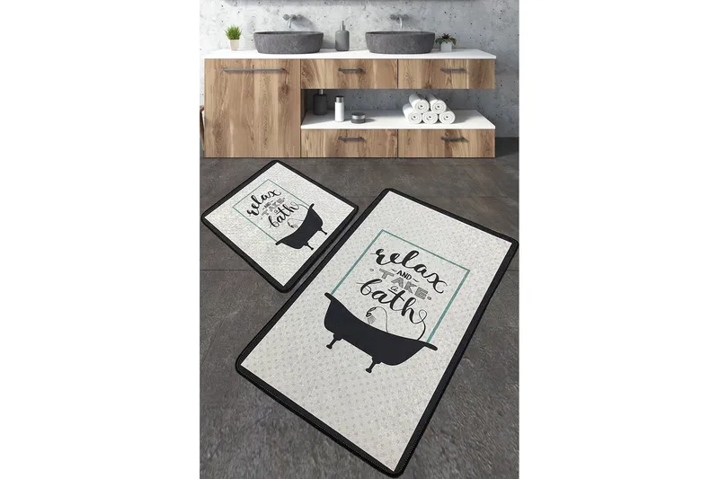 Kylpyhuonematto Nikhat 60x100 cm Suorakaide, Monivärinen