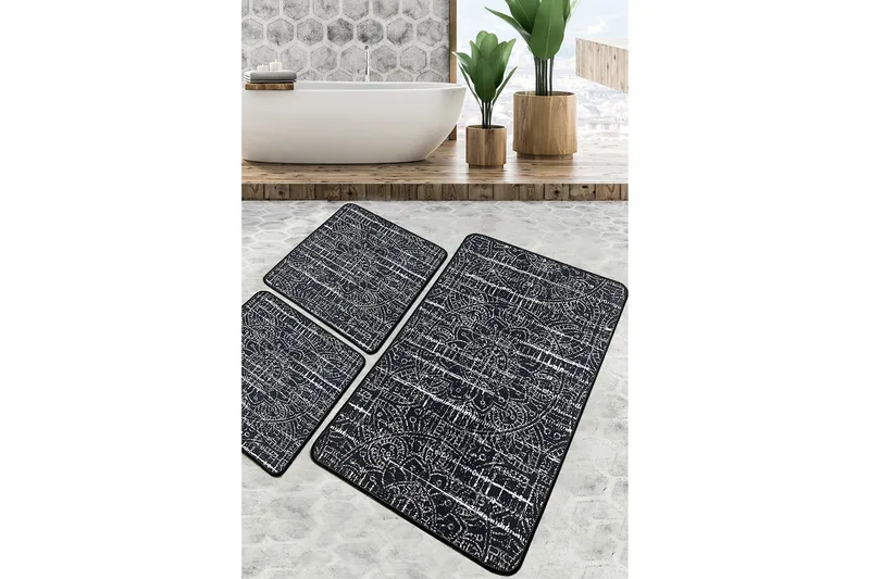 Kylpyhuonematto Nikkam 60x100 cm Suorakaide, Monivärinen