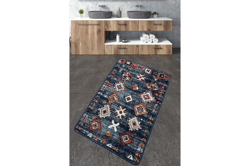 Kylpyhuonematto Nikkhar 70x120 cm Suorakaide - Monivärinen - Kodintekstiilit & matot - Kylpyhuonetekstiilit - Kylpyhuoneen matto
