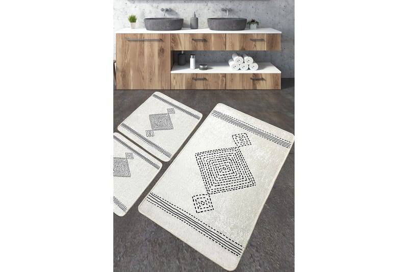 Kylpyhuonematto Niksiya 60x100 cm Suorakaide, Monivärinen