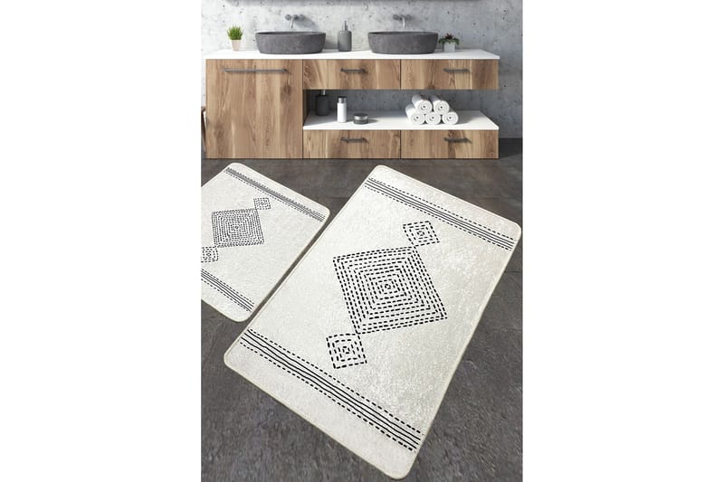 Kylpyhuonematto Niksiya 60x100 cm Suorakaide, Monivärinen