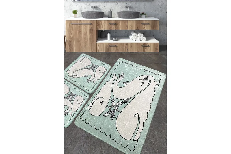 Kylpyhuonematto Niku 60x100 cm Suorakaide, Monivärinen